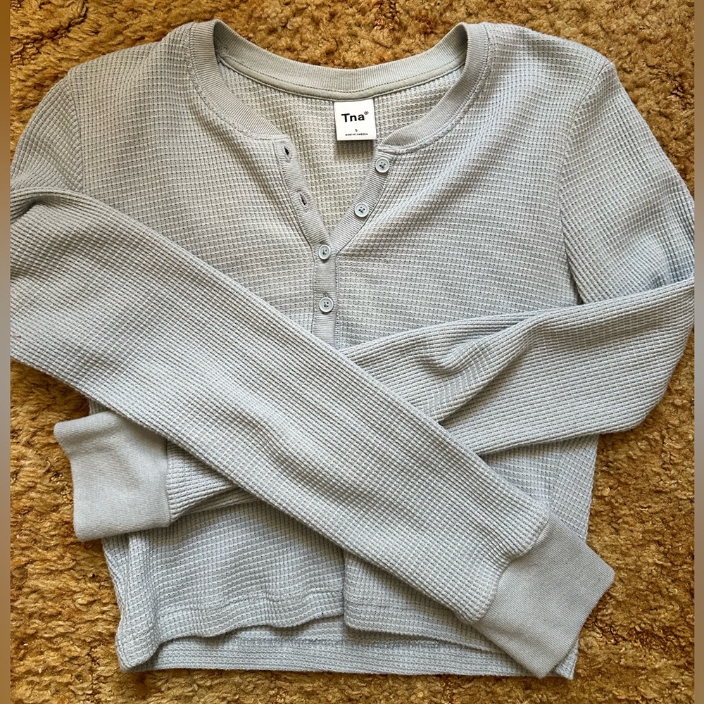 TNA waffle knit sweater